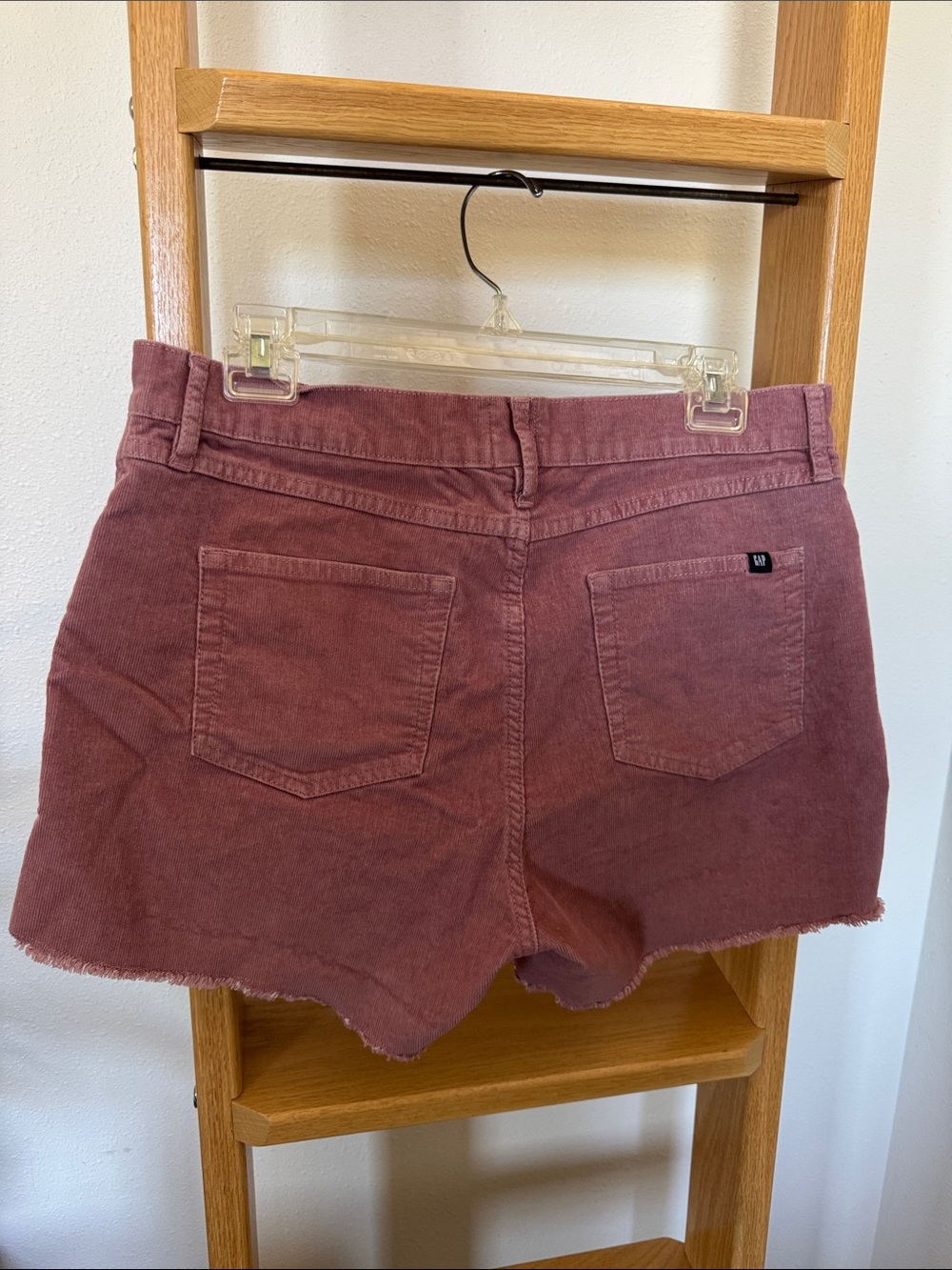 NWOT GAP Mauve Pink Corduroy Jean Shorts cut off look - Picture 9 of 10